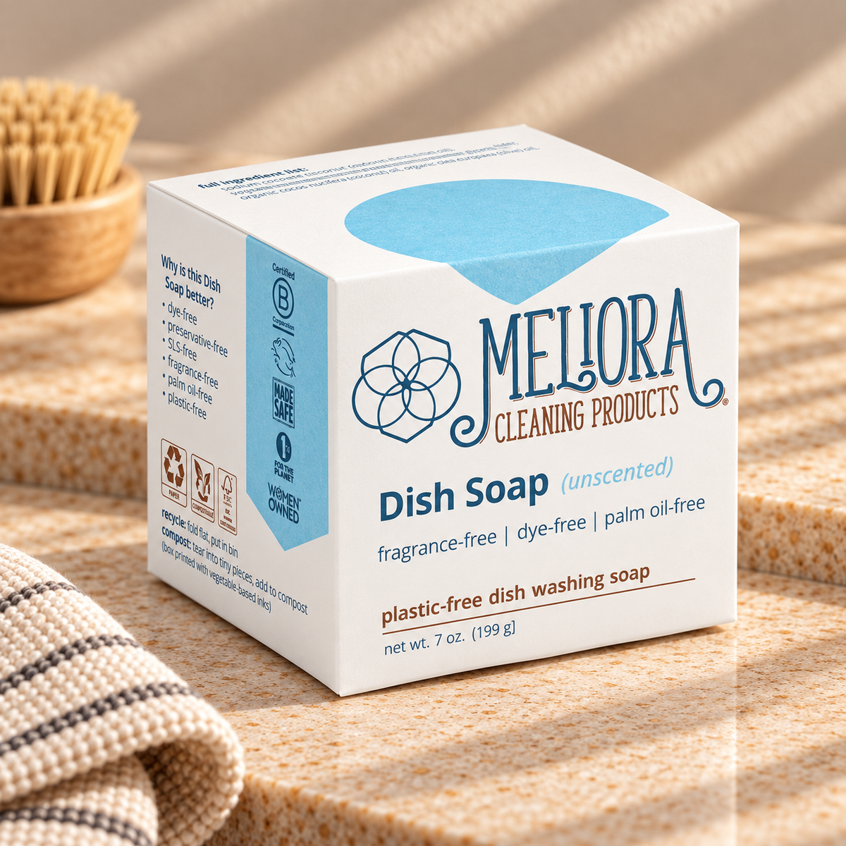 Dish Soap Bar - Plastic-Free Boxed