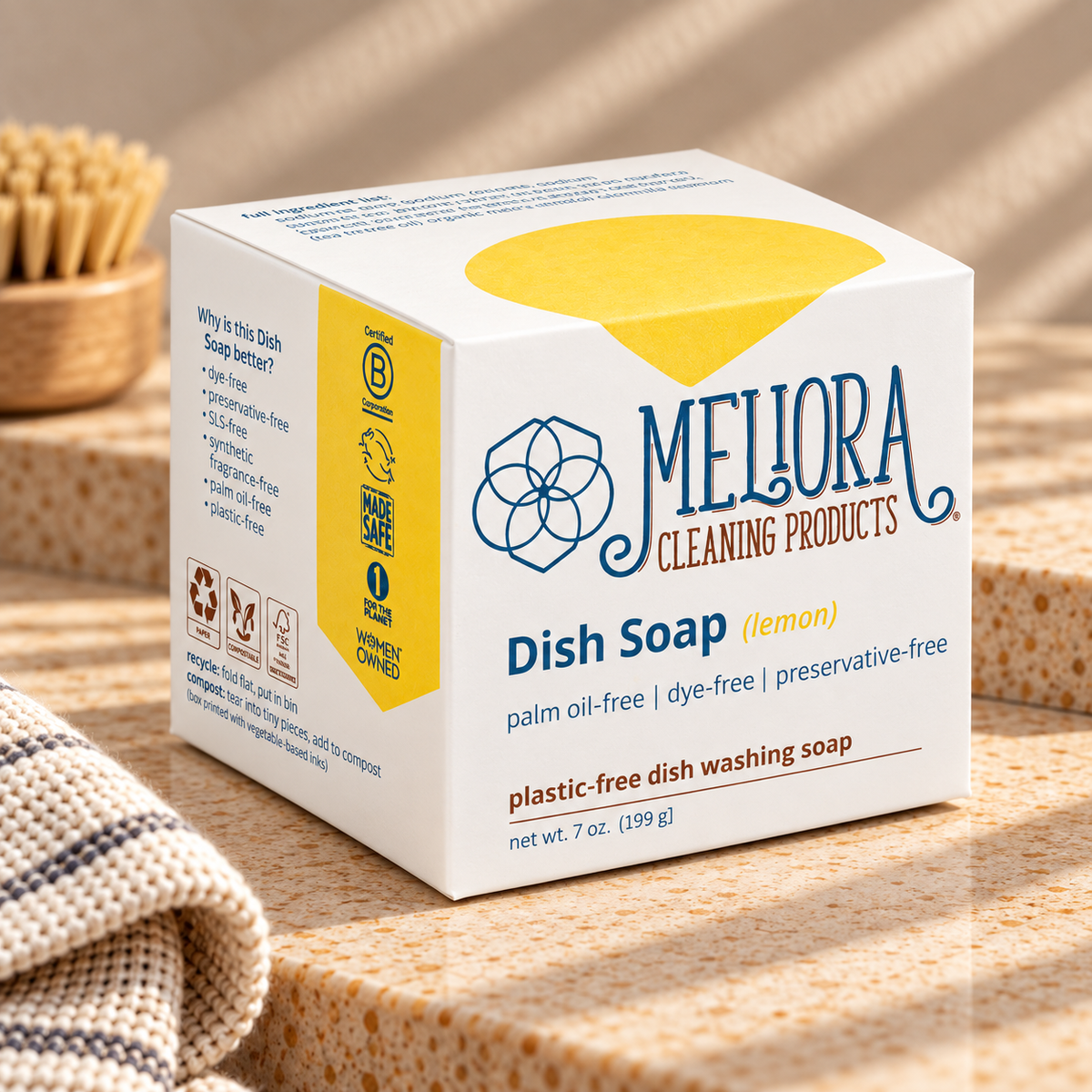 Dish Soap Bar - Plastic-Free Boxed